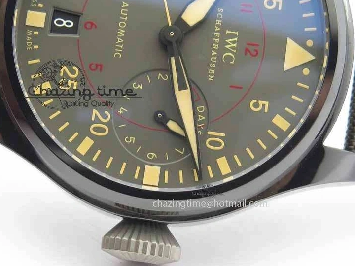 MIROTIME 0126 Big Pilot Real PR 48mm IW501902 Real Ceramic ZF 1:1 Best Edition On Green Nylon Strap A51111 V Durable 7249